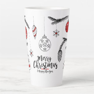 Tasse Latte Joyeux Noël et Bonne Année