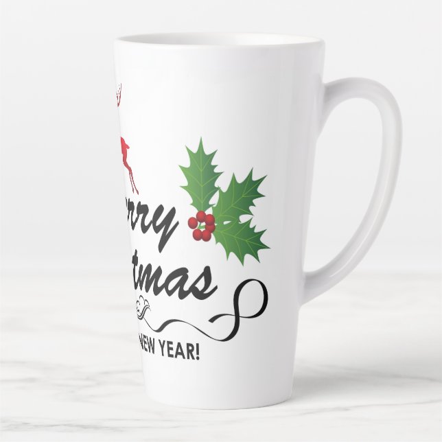 Tasse Latte Joyeux Noël et bonne année (Droite)