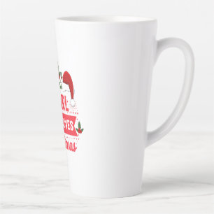Tasse Latte Joyeux Noël Juste Une Fille Qui Aime Noël