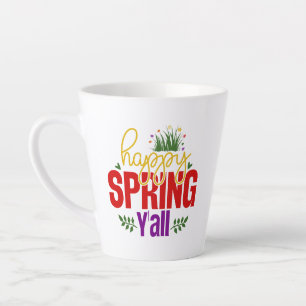 Tasse Latte Joyeux Printemps à tous-90996