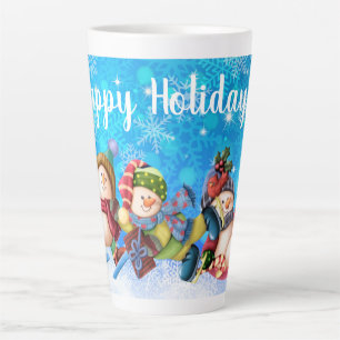Tasse Latte Joyeux Snowmen