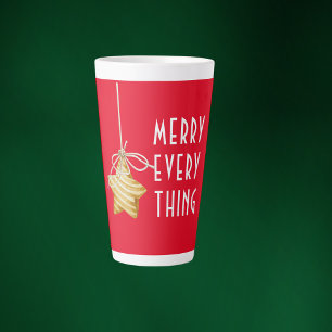 Tasse Latte Joyeux Tout Étoile Ornement Noël