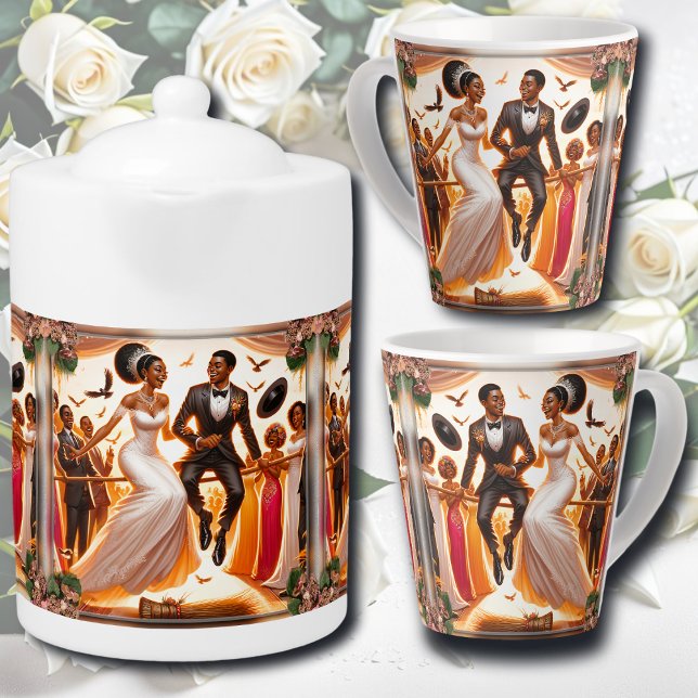 Tasse Latte Jumping Ensemble Pour Aimer Pour Toujours Mariage (Créateur téléchargé)