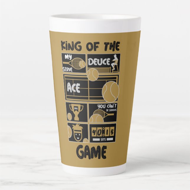 Tasse Latte Junior Boys Tennis Roi Du Jeu (Devant)