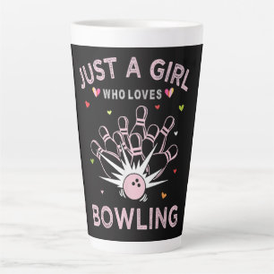 Tasse Latte Juste Une Fille Qui Aime Le Bowling
