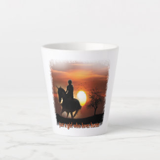 Tasse Latte juste une fille qui aime les chevaux