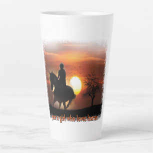 Tasse Latte juste une fille qui aime les chevaux