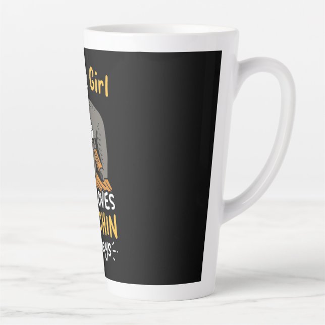 Tasse Latte Juste Une Fille Qui Aime Les Singes Capucins (Droite)