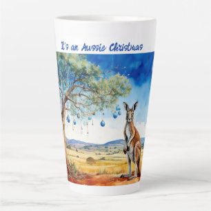 Tasse Latte Kangourou sous un eucalyptus avec des boules de No