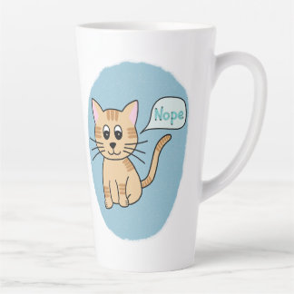 Tasse Latte Katze sagt NOPE