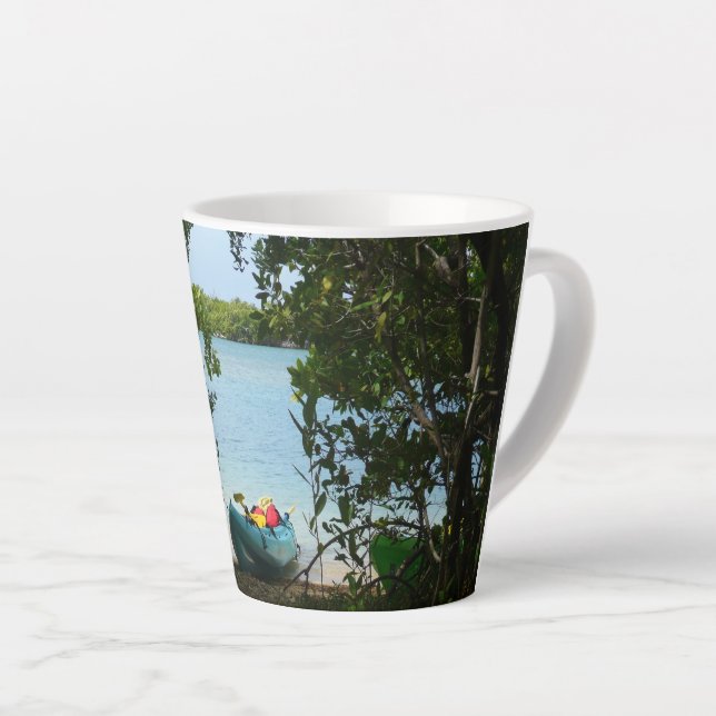 Tasse Latte Kayaking aux îles Virgin (Angle droit)