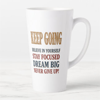 Tasse Latte Keep Going Vintage Motivational Typography 