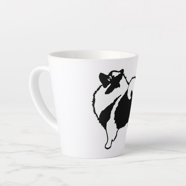 Tasse Latte Keeshond Graphics - Cute Original Dog Art (Angle gauche)