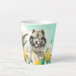 Tasse Latte Keeshony in Tulips Peinture mignonne Original Chie