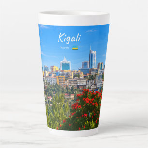 Tasse Latte Kigali, Rwanda - Grande vue sur la ville moderne a