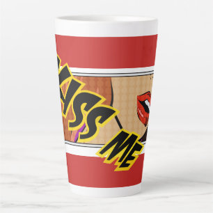 Tasse Latte Kiss Me Comic Pop Art