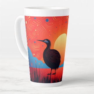 Tasse Latte Kiwi Bird à Twilight