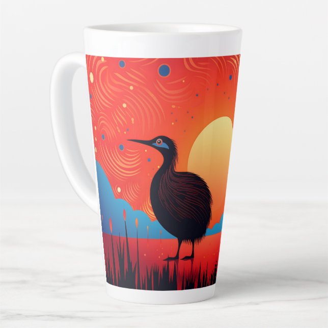 Tasse Latte Kiwi Bird à Twilight (Angle gauche)
