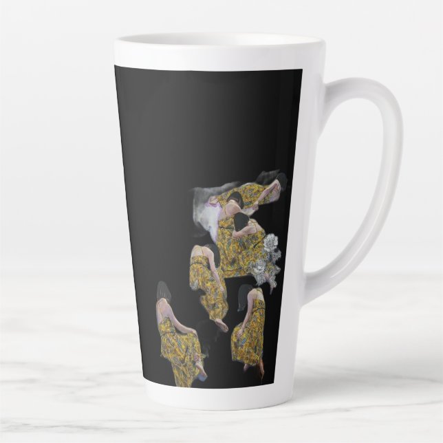 Tasse Latte Klimt-Inspired Surreal Collage (Droite)