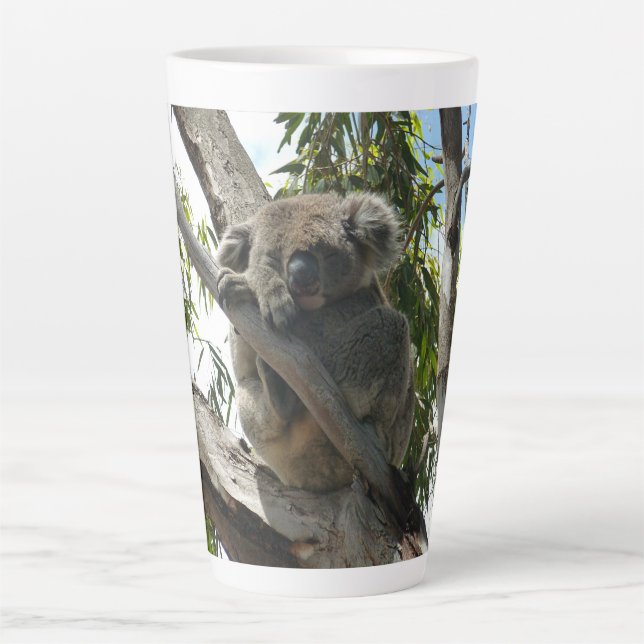 Tasse Latte Koala - Étiquettes Cadeaux couchés (Devant)