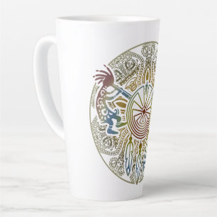 Tasse Latte Kokopelli Duo - Homme Dans Le Maze - Dreamcatcher