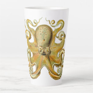 Tasse Latte Kraken vintage, Pieuvre Gamochonia, Ernst Haeckel