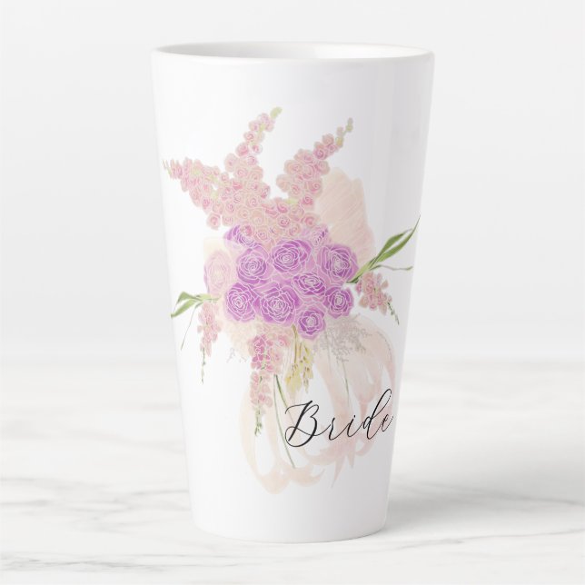 Tasse Latte La Boca Rosa Brides Blush bow Bouquet  (Devant)