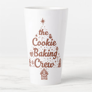 Tasse Latte La conception de sapin de Noël de l'équipe de cuis