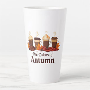 Tasse Latte La couleur de l'automne Citrouille Spice Coffee Au