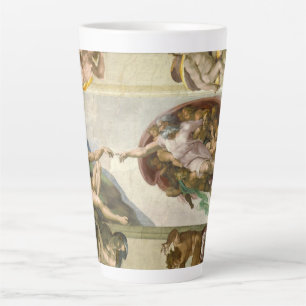 Tasse Latte La Création de l'Homme par Michel-Ange (Création d