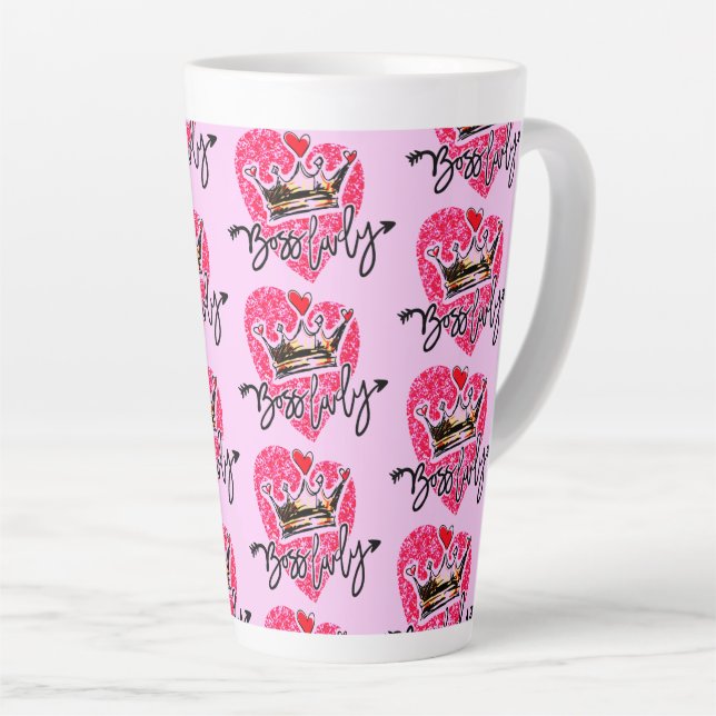 Tasse Latte La Dame rose (Angle droit)