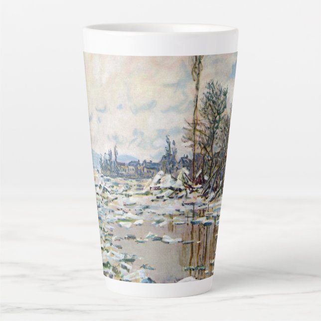 Tasse Latte La débâcle des glaces par Claude Monet (Devant)