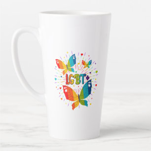 Tasse Latte La fierté papillon L'amour est l'amour Sensibilisa