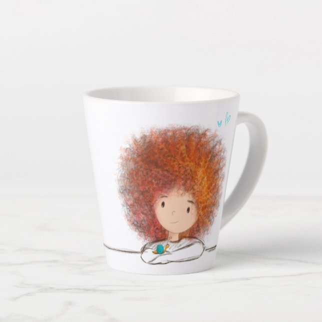 Tasse Latte La jolie rousse (Angle droit)