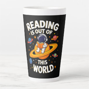 Tasse Latte La lecture est hors de ce monde