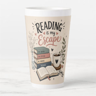 Tasse Latte La lecture est mon échappatoire - Planificateur de