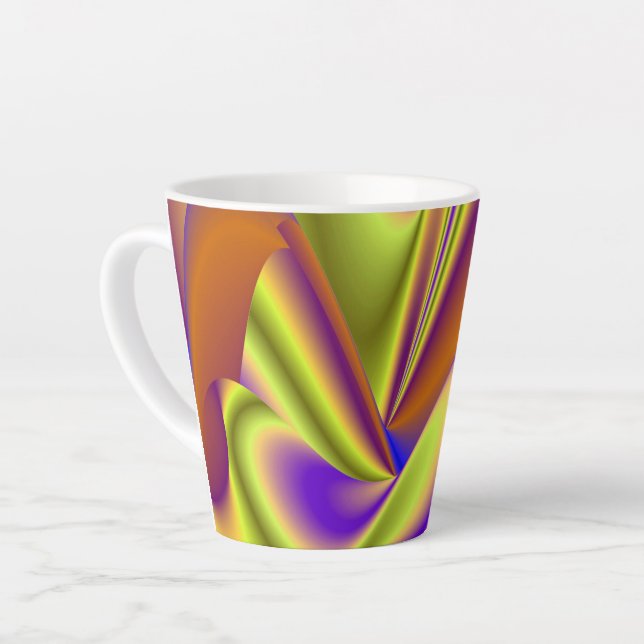 Tasse Latte La magie de l'été, 3D Art Abstrait (Angle gauche)