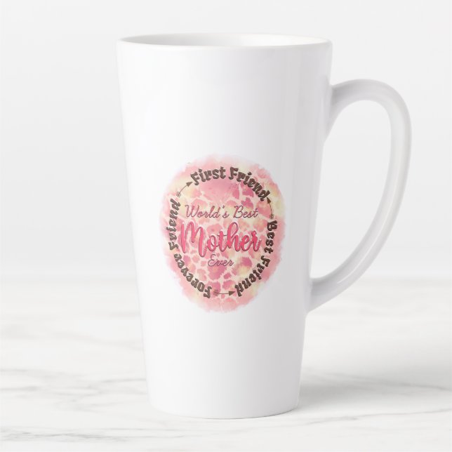 Tasse Latte La meilleure mère du monde (Droite)