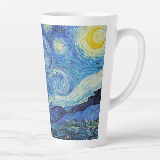 Tasse Latte La nuit étoilée (1889) par Vincent Van Gogh (Droite)