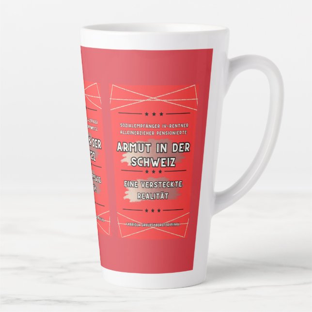 Tasse Latte "La pauvreté en Suisse: une réalité cachée"* (Droite)