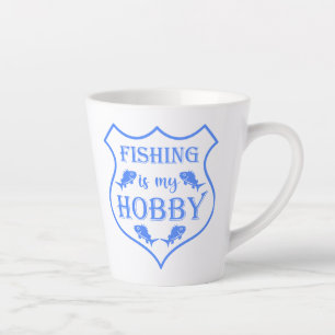 Tasse Latte La pêche est ma citation de bouclier de loisir sur