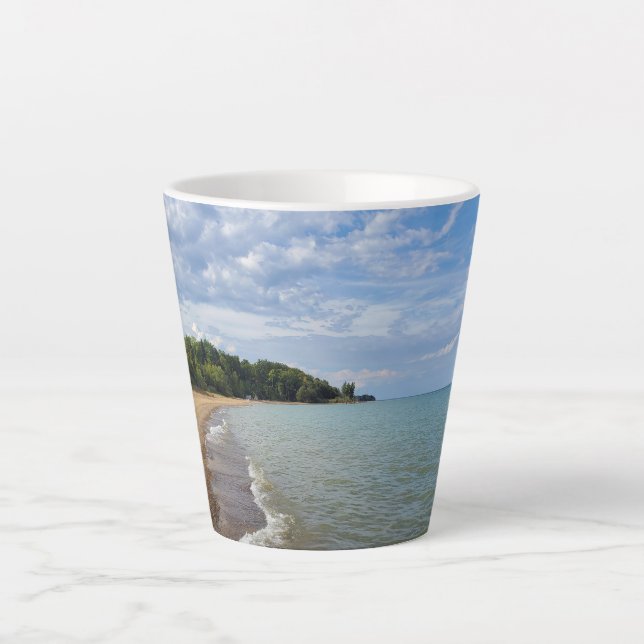 Tasse Latte La plage du lac (Devant)