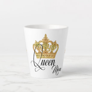 Tasse Latte La Reine de la Couronne personnalisée, maman Latt