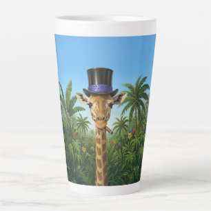 Tasse Latte La retraite tropicale de la girafe distinguée