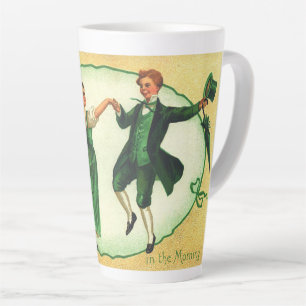 Tasse Latte "La Saint-Patrick au matin." Carte ancienne