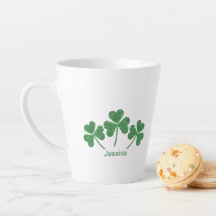 Tasse Latte La Saint-Patrick Vert Shamrock Vigne Fête Irlandai