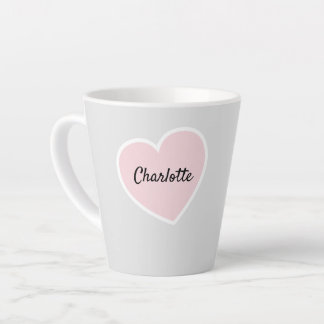 Tasse Latte La Saint Valentin, le coeur rose latte