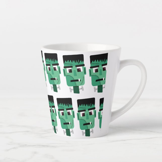 Tasse Latte La tête du monstre Frankenstein (Droite)
