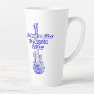 Tasse Latte La vie commence après avoir joué de la guitare. bl