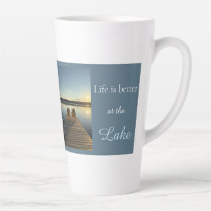 Tasse Latte La vie est plus belle au bord du lac Relaxation au
